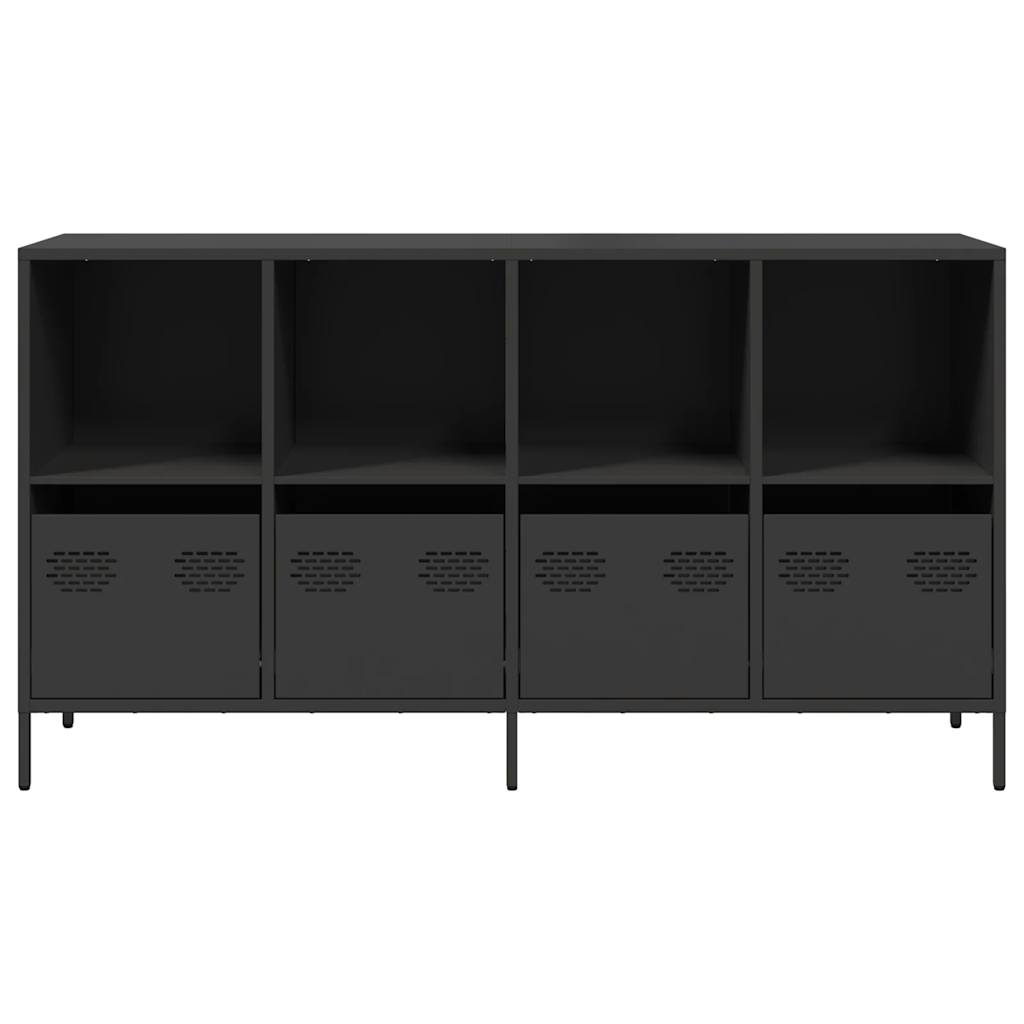 vidaXL Sideboard Black 135x39x73.5 cm Cold-rolled Steel