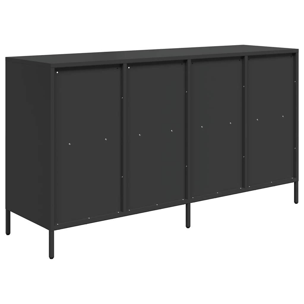 vidaXL Sideboard Black 135x39x73.5 cm Cold-rolled Steel