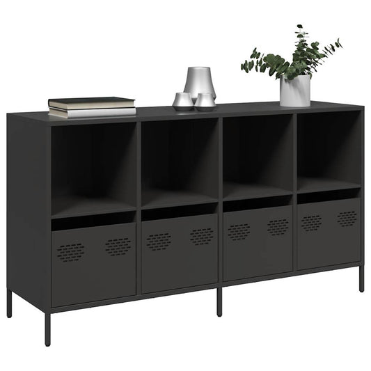 vidaXL Sideboard Black 135x39x73.5 cm Cold-rolled Steel