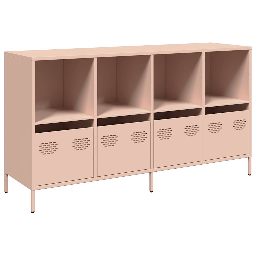 vidaXL Sideboard Pink 135x39x73.5 cm Cold-rolled Steel