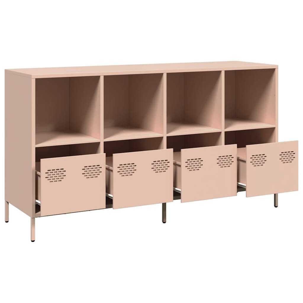 vidaXL Sideboard Pink 135x39x73.5 cm Cold-rolled Steel