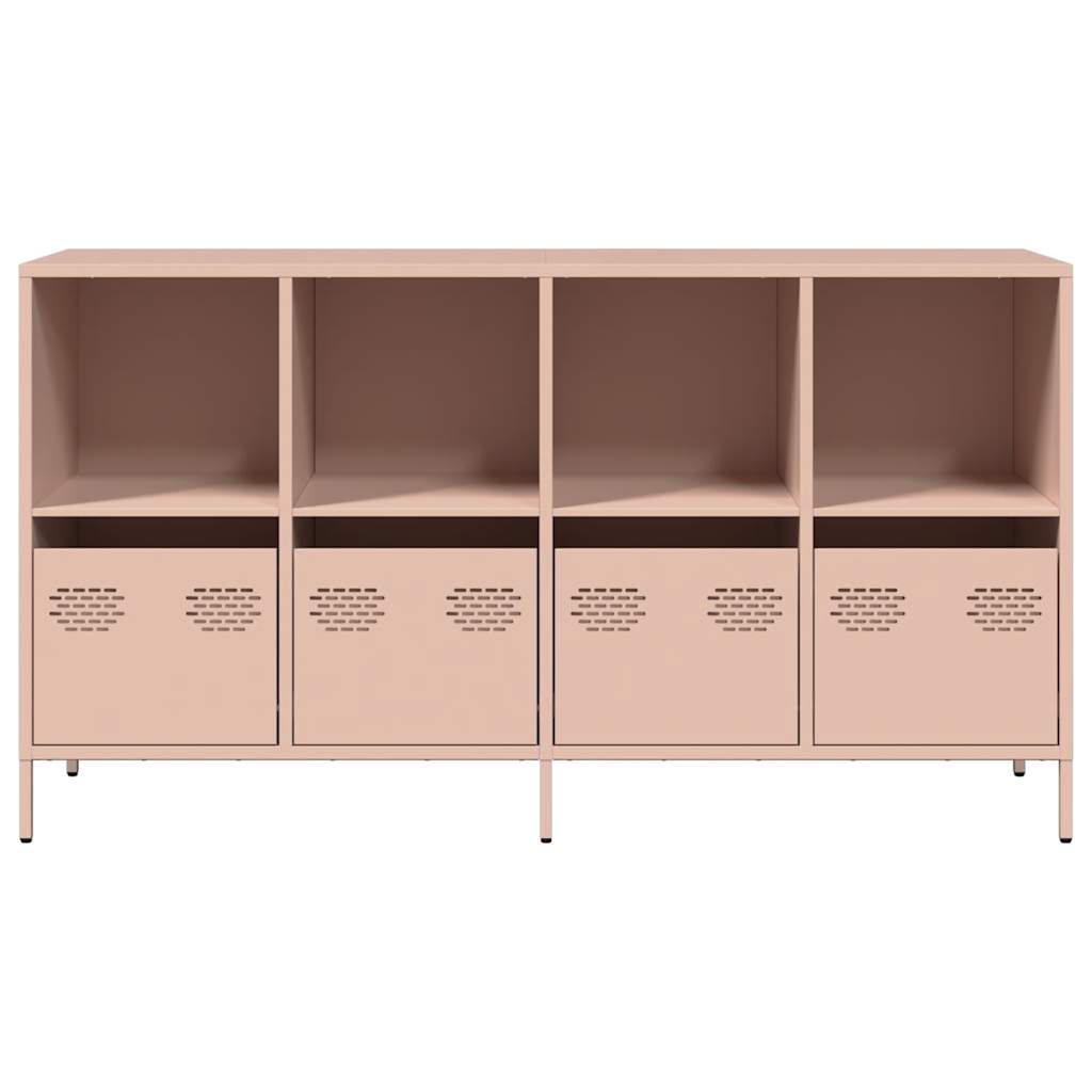 vidaXL Sideboard Pink 135x39x73.5 cm Cold-rolled Steel