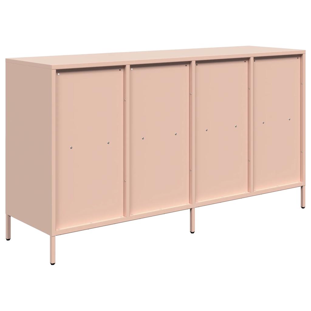 vidaXL Sideboard Pink 135x39x73.5 cm Cold-rolled Steel