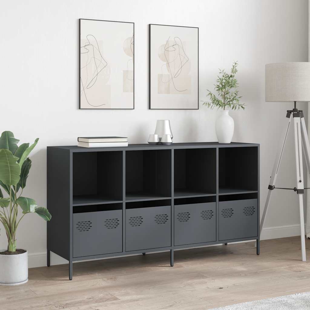 vidaXL Sideboard Anthracite 135x39x73.5 cm Cold-rolled Steel