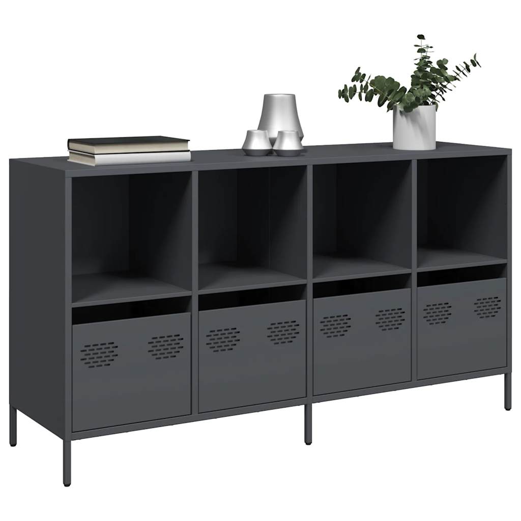 vidaXL Sideboard Anthracite 135x39x73.5 cm Cold-rolled Steel