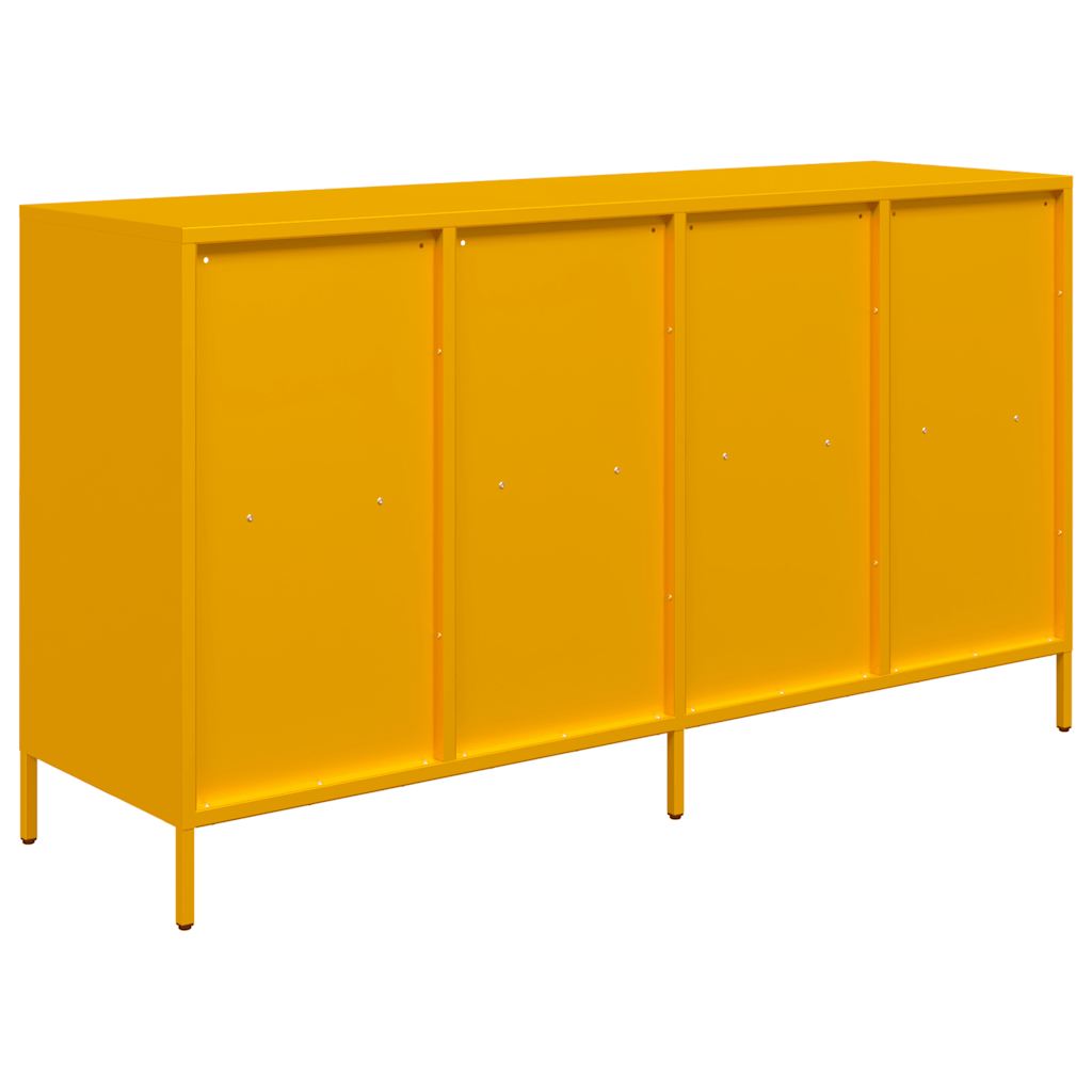 vidaXL Sideboard Mustard Yellow 135x39x73.5 cm Cold-rolled Steel