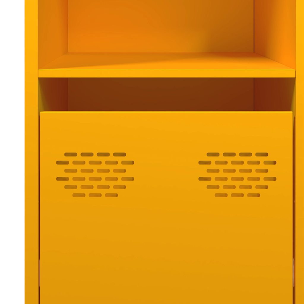 vidaXL Sideboard Mustard Yellow 135x39x73.5 cm Cold-rolled Steel