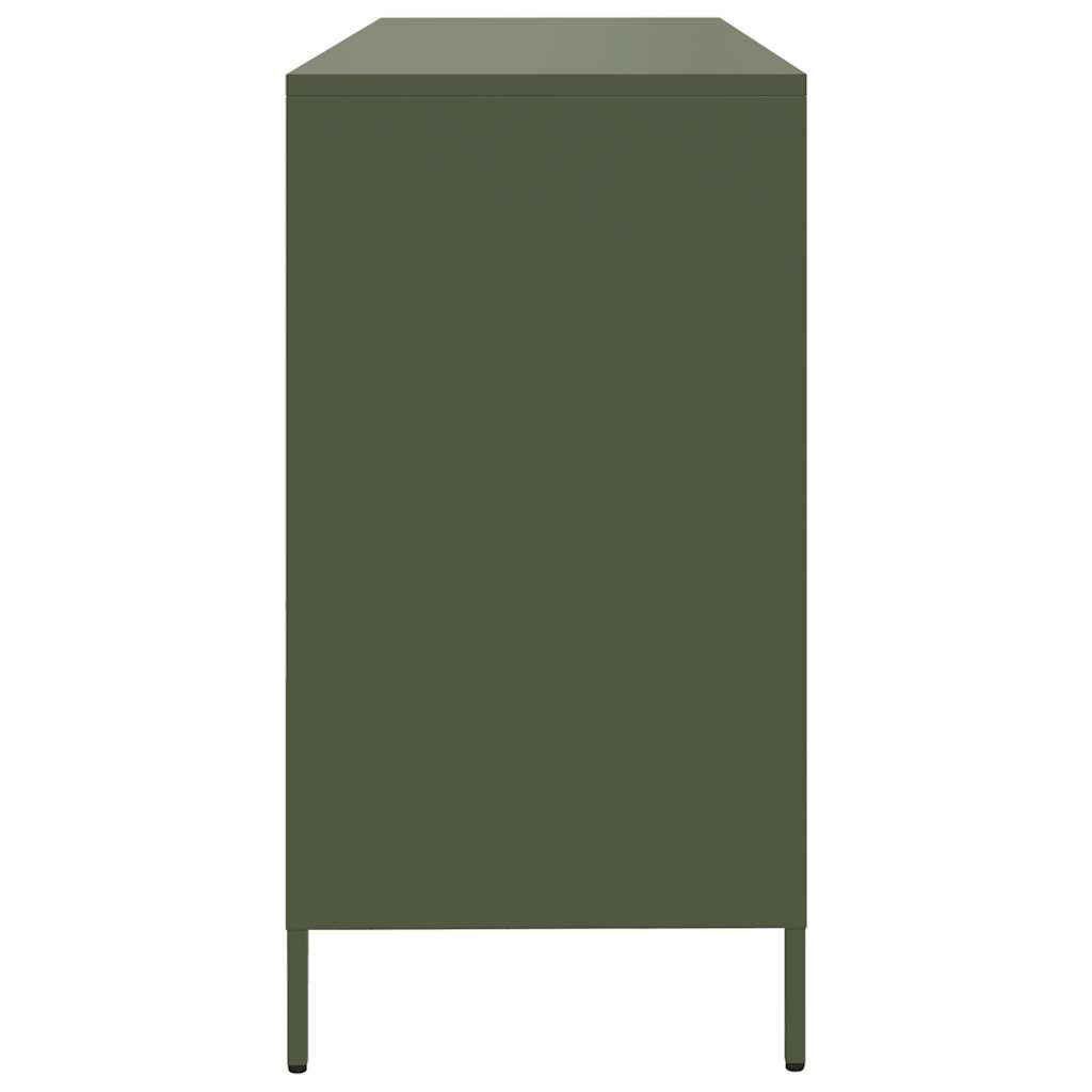 vidaXL Sideboard Olive Green 135x39x73.5 cm Cold-rolled Steel