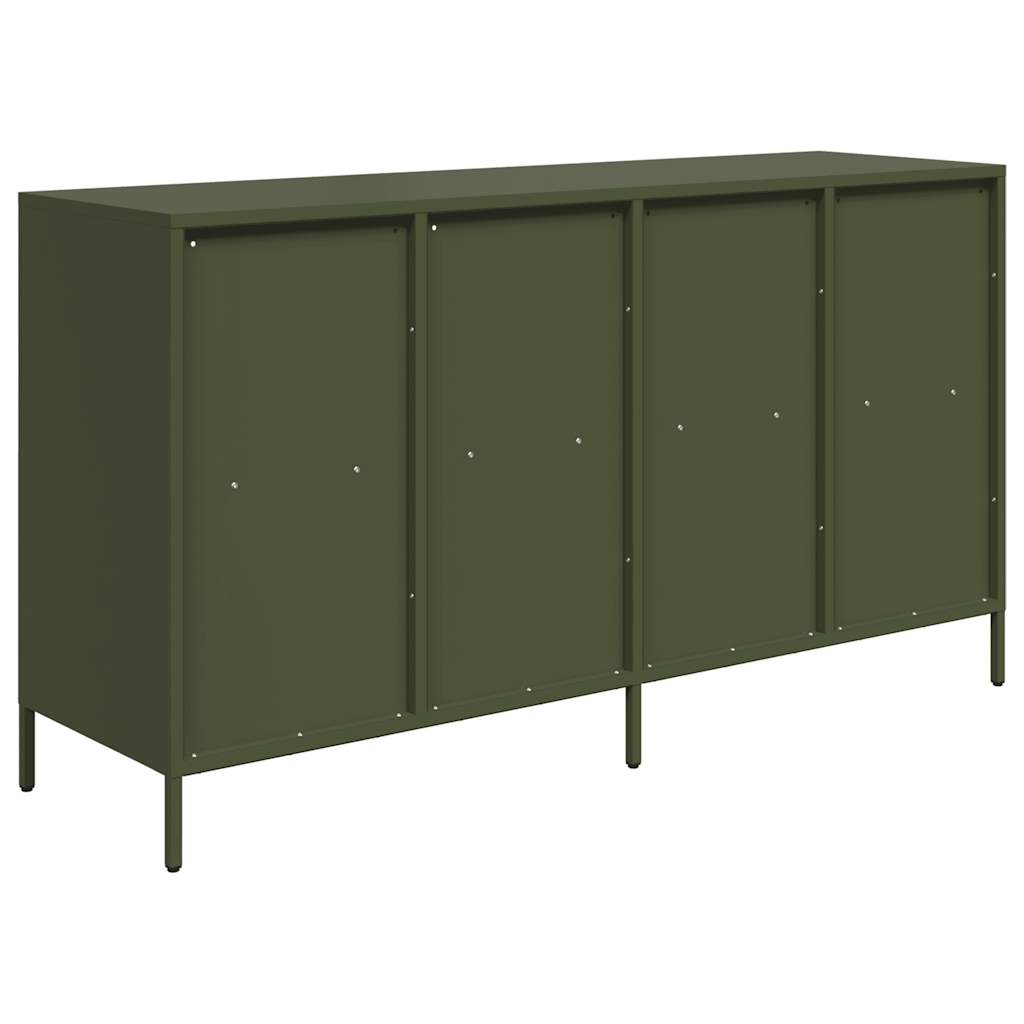 vidaXL Sideboard Olive Green 135x39x73.5 cm Cold-rolled Steel