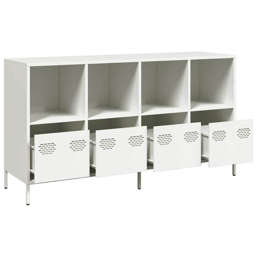 vidaXL Sideboard White 135x39x73.5 cm Cold-rolled Steel