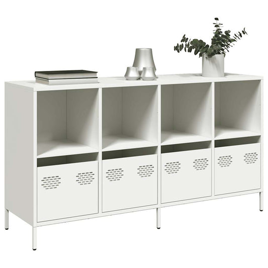 vidaXL Sideboard White 135x39x73.5 cm Cold-rolled Steel