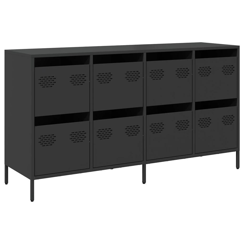 vidaXL Sideboard Black 135x39x73.5 cm Cold-rolled Steel