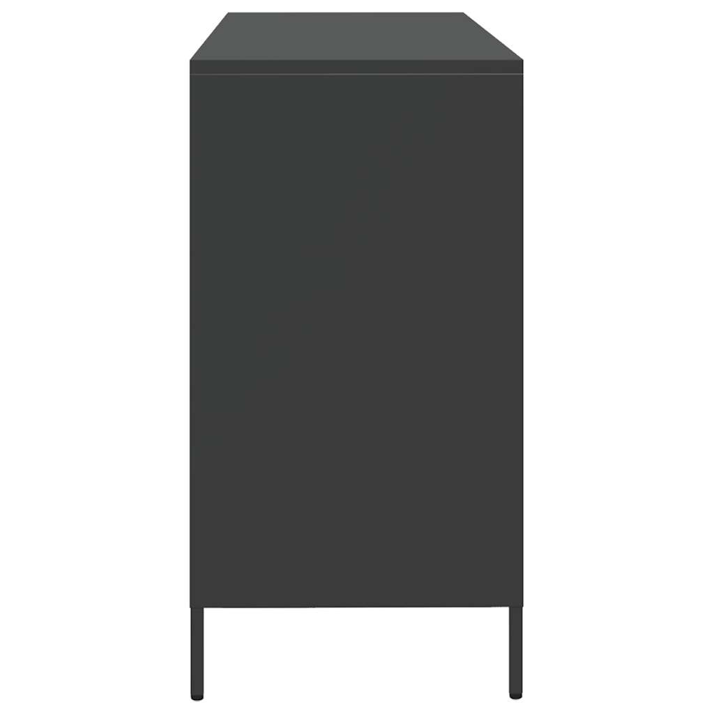 vidaXL Sideboard Black 135x39x73.5 cm Cold-rolled Steel