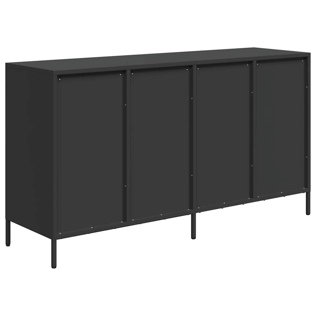 vidaXL Sideboard Black 135x39x73.5 cm Cold-rolled Steel