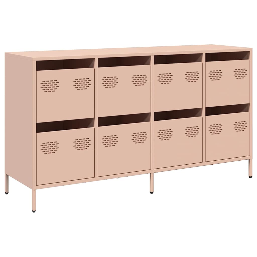 vidaXL Sideboard Pink 135x39x73.5 cm Cold-rolled Steel