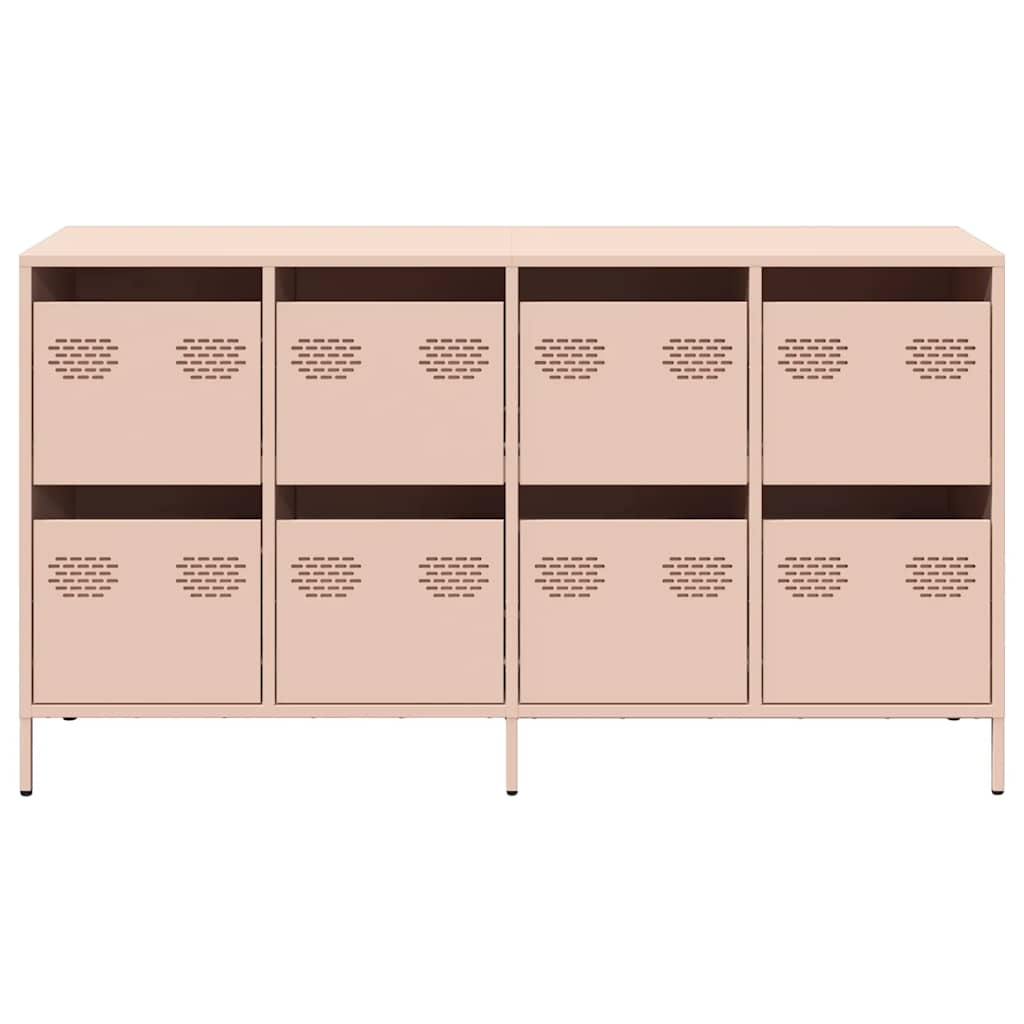 vidaXL Sideboard Pink 135x39x73.5 cm Cold-rolled Steel