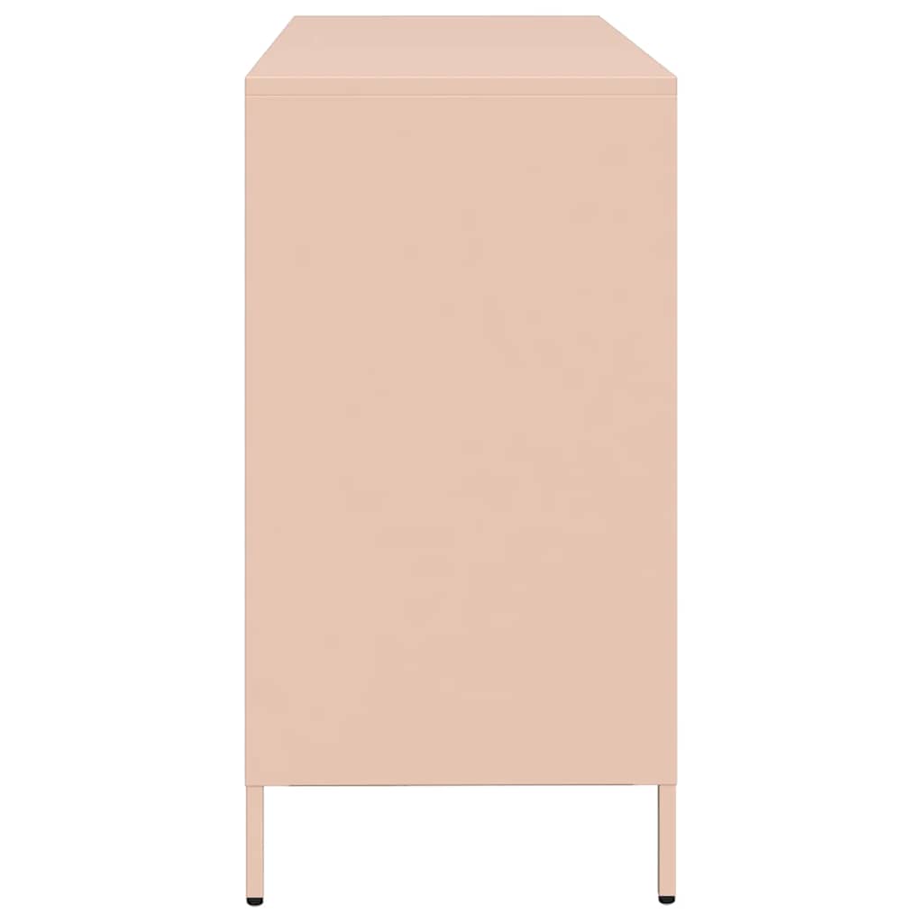 vidaXL Sideboard Pink 135x39x73.5 cm Cold-rolled Steel