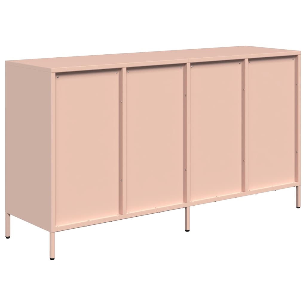 vidaXL Sideboard Pink 135x39x73.5 cm Cold-rolled Steel