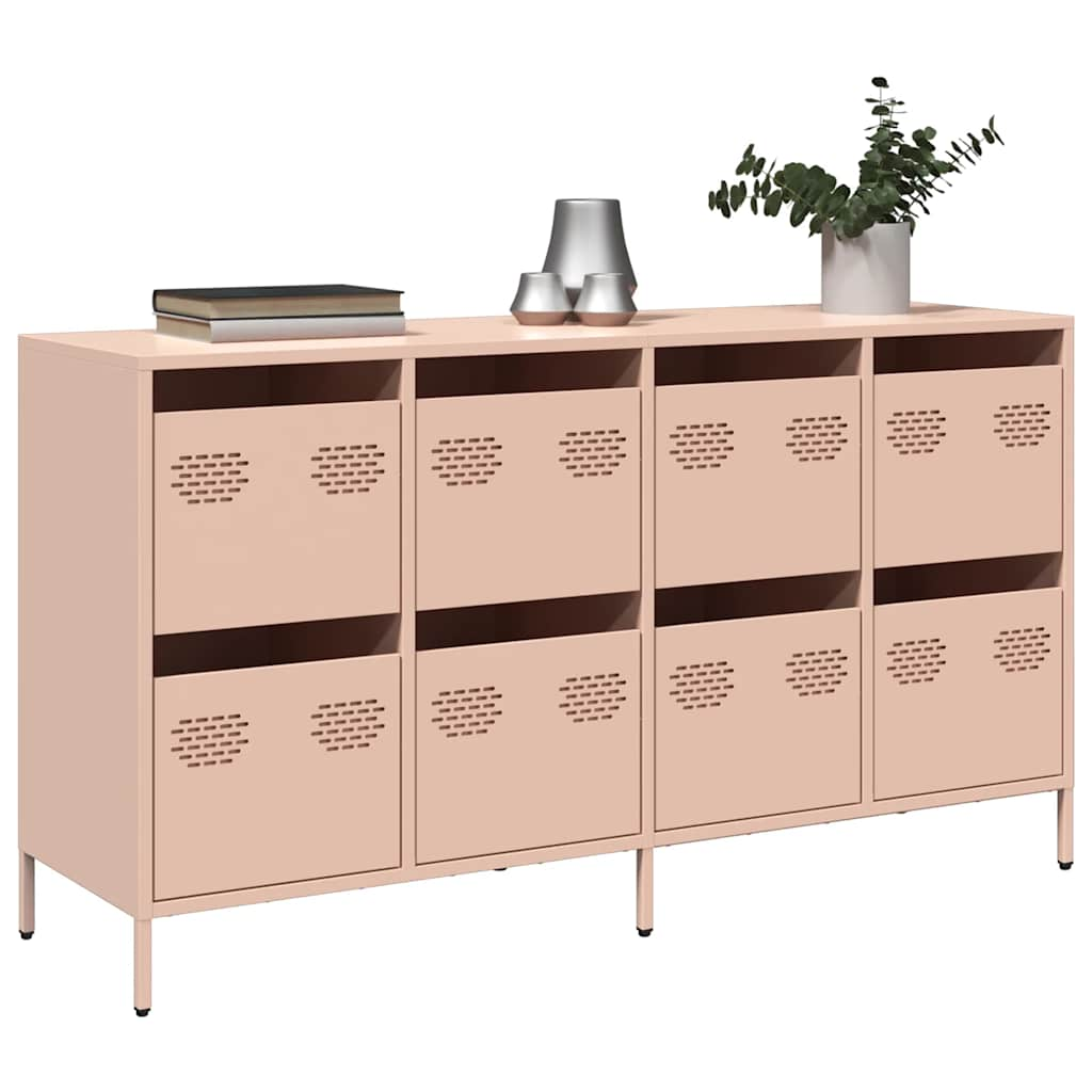 vidaXL Sideboard Pink 135x39x73.5 cm Cold-rolled Steel