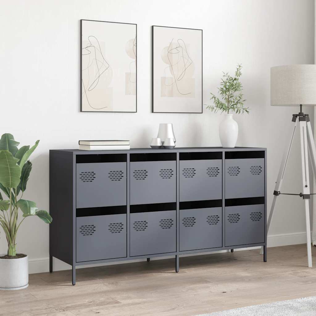 vidaXL Sideboard Anthracite 135x39x73.5 cm Cold-rolled Steel