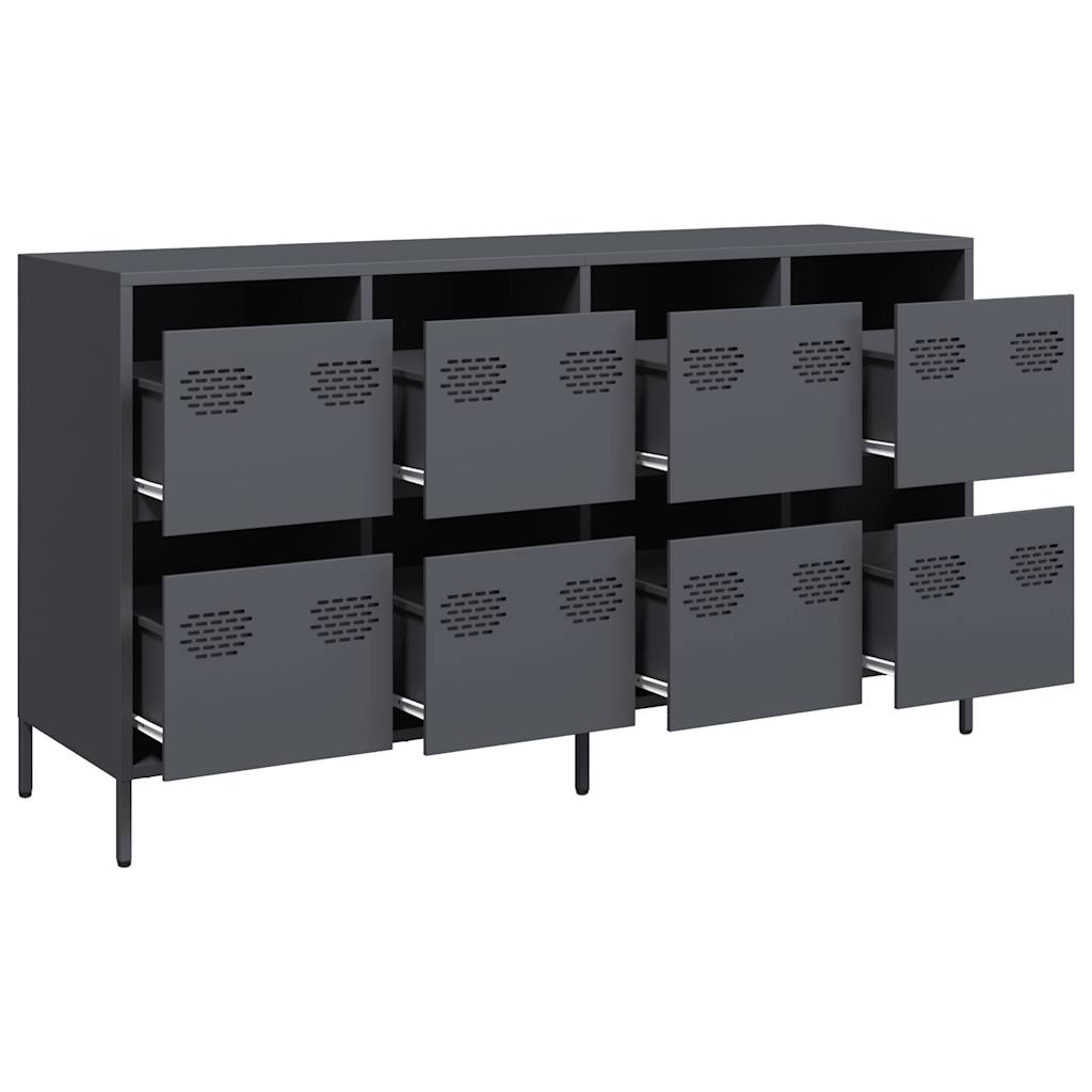 vidaXL Sideboard Anthracite 135x39x73.5 cm Cold-rolled Steel