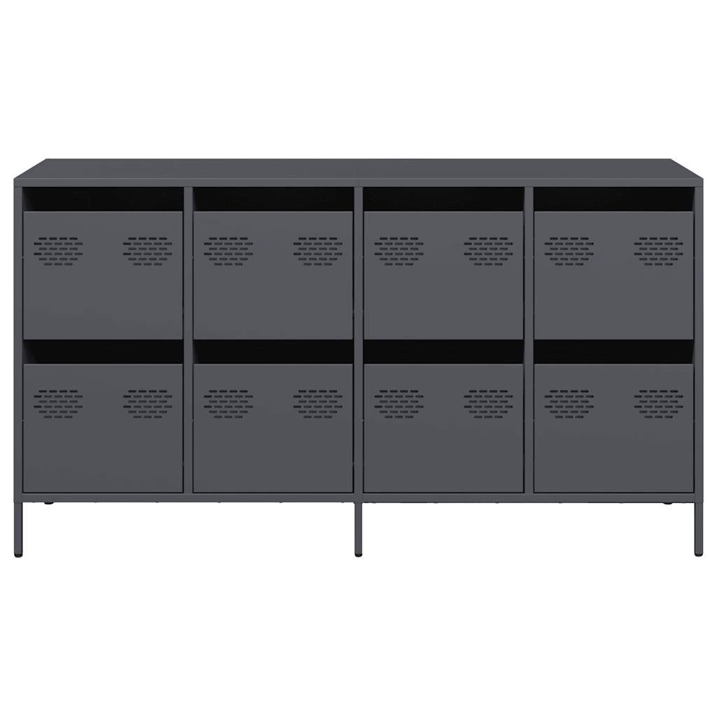 vidaXL Sideboard Anthracite 135x39x73.5 cm Cold-rolled Steel