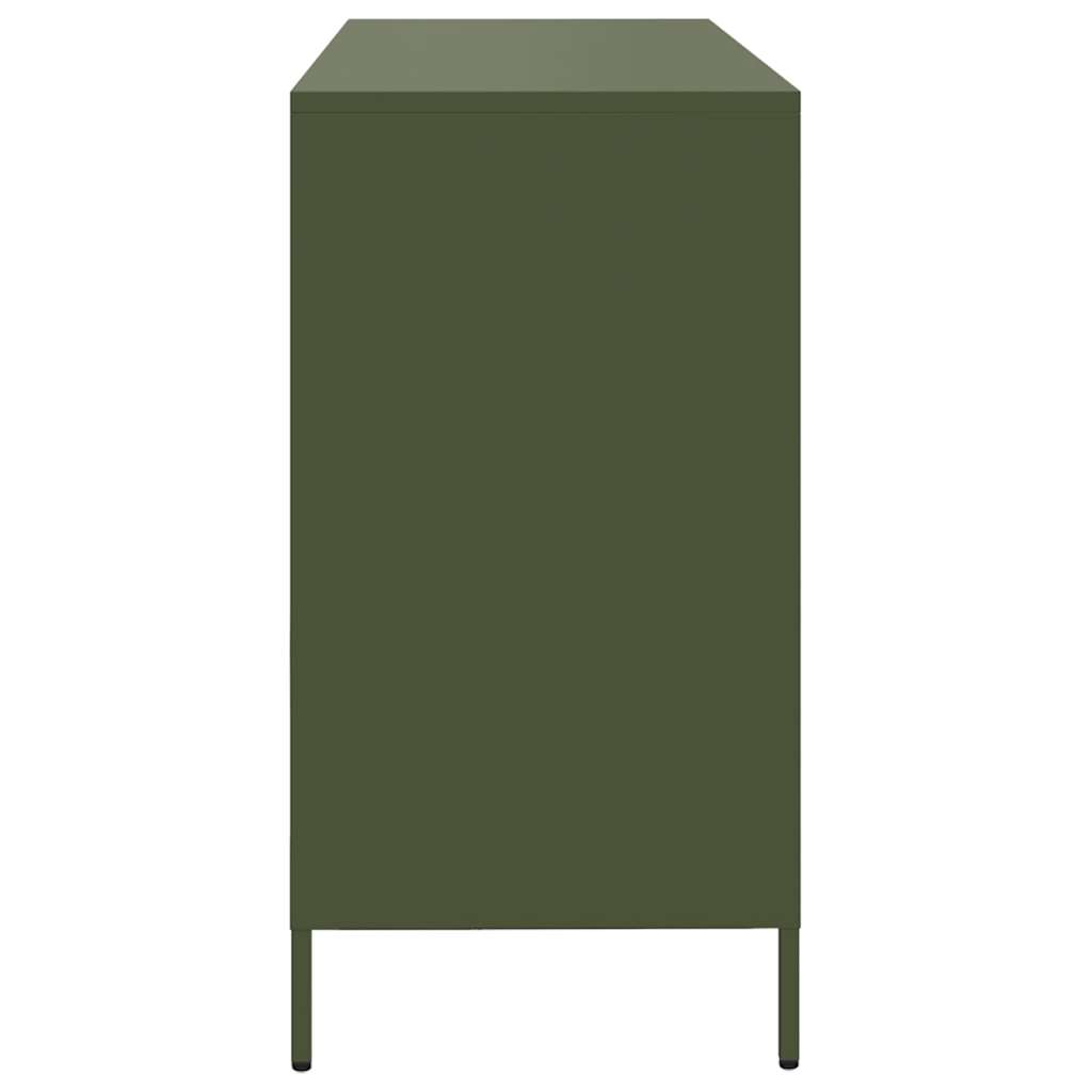 vidaXL Sideboard Olive Green 135x39x73.5 cm Cold-rolled Steel