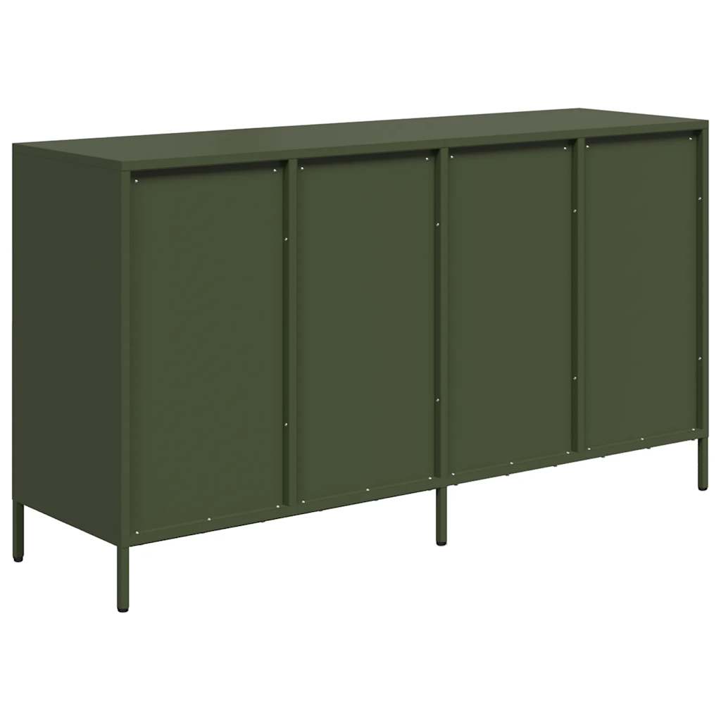 vidaXL Sideboard Olive Green 135x39x73.5 cm Cold-rolled Steel