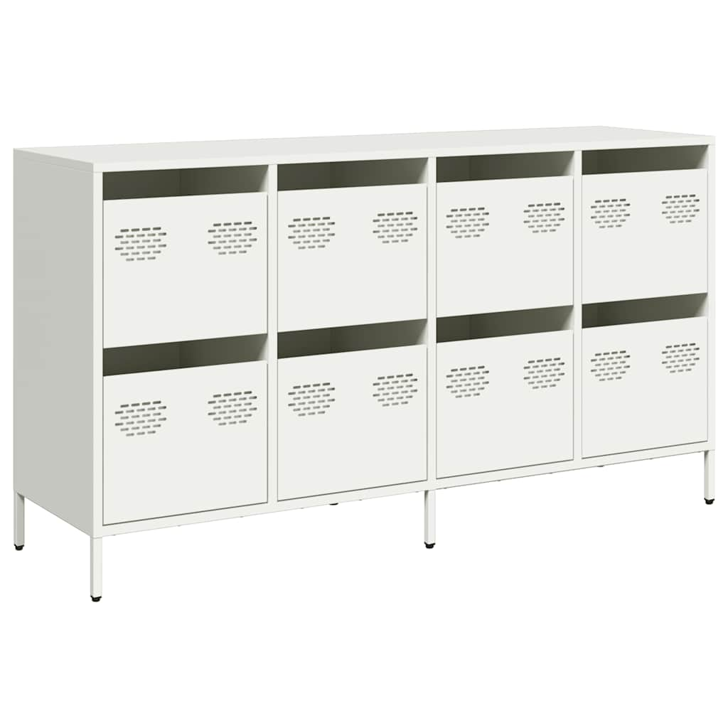 vidaXL Sideboard White 135x39x73.5 cm Cold-rolled Steel