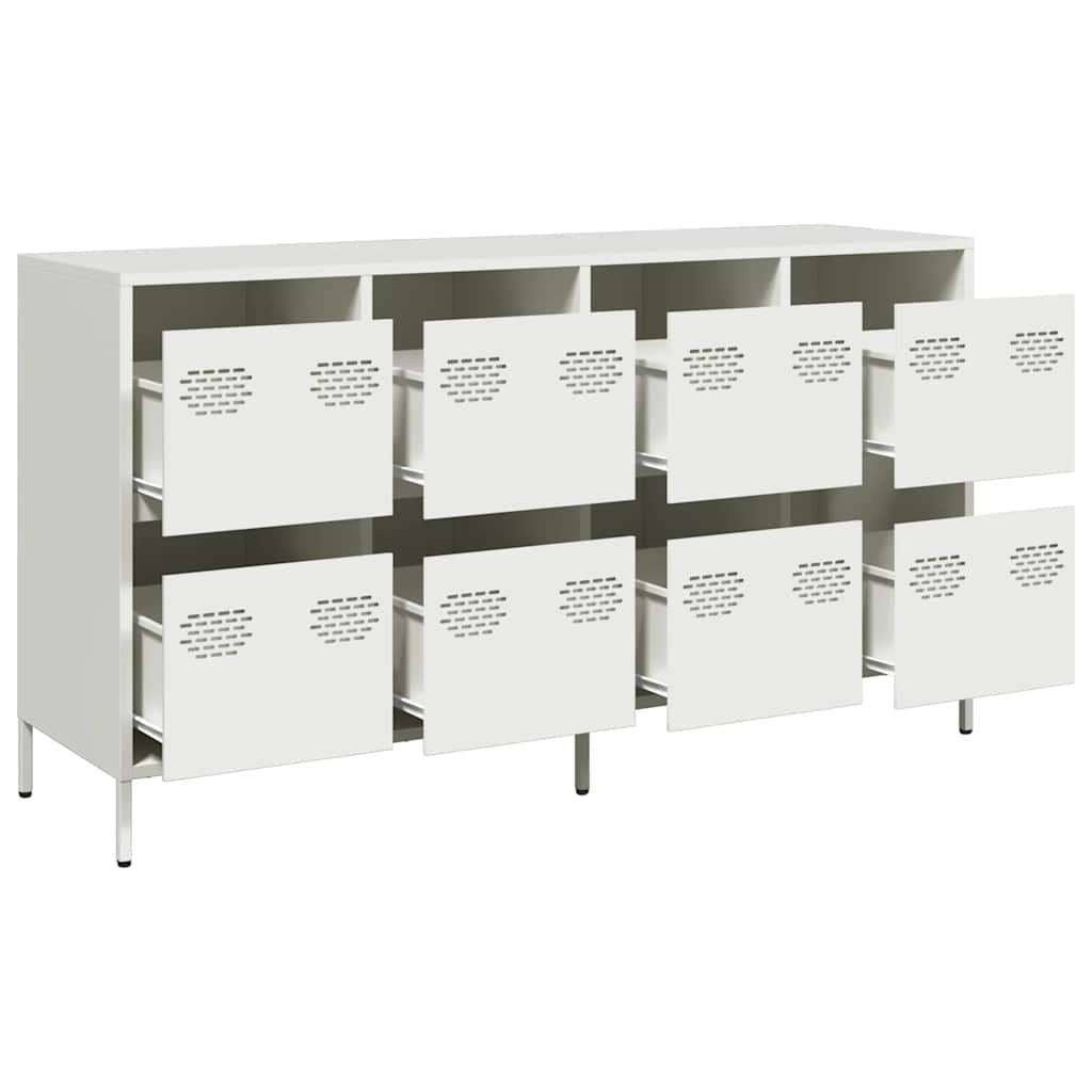 vidaXL Sideboard White 135x39x73.5 cm Cold-rolled Steel