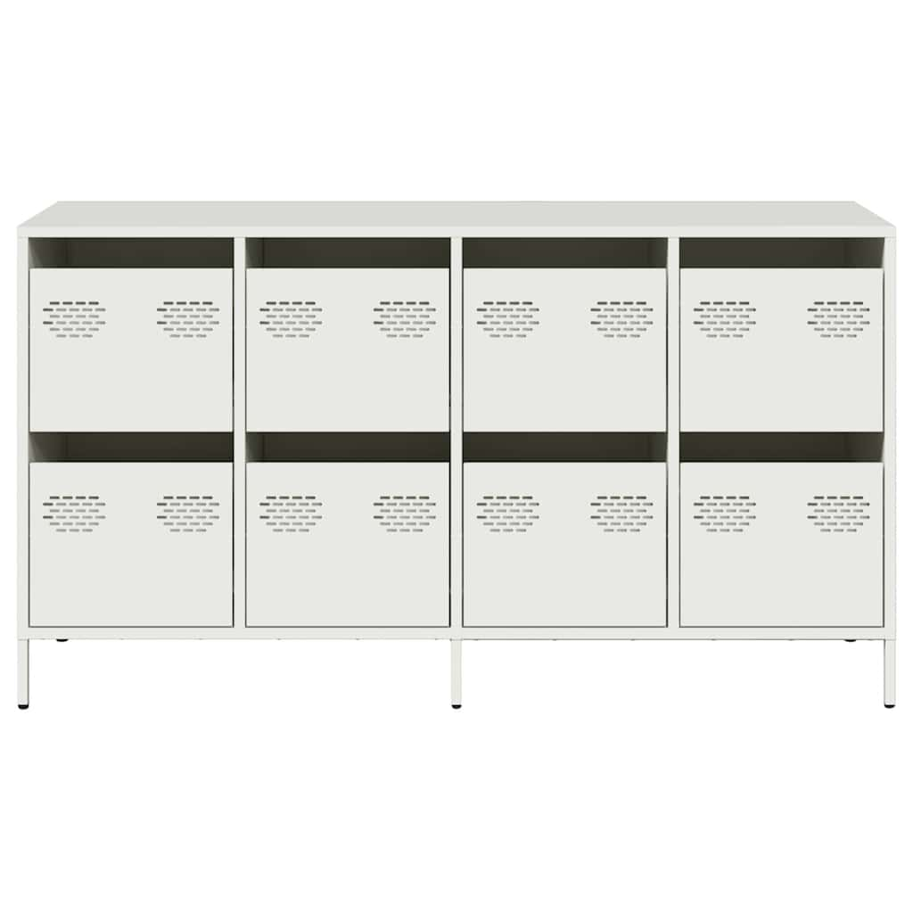 vidaXL Sideboard White 135x39x73.5 cm Cold-rolled Steel