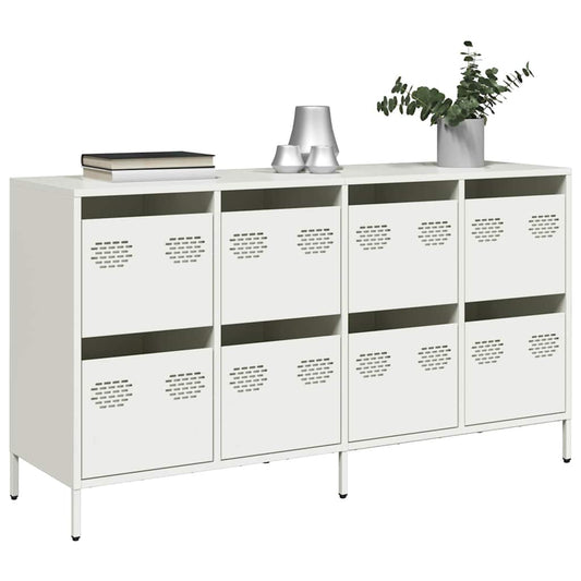 vidaXL Sideboard White 135x39x73.5 cm Cold-rolled Steel