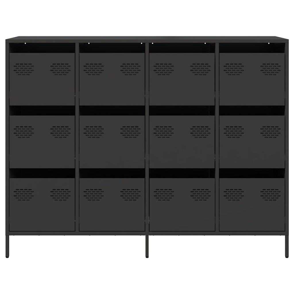 vidaXL Sideboard Black 135x39x103.5 cm Cold-rolled Steel