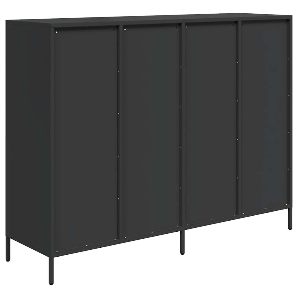 vidaXL Sideboard Black 135x39x103.5 cm Cold-rolled Steel