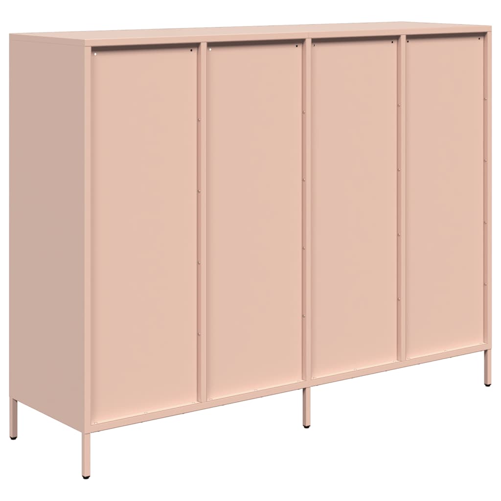 vidaXL Sideboard Pink 135x39x103.5 cm Cold-rolled Steel