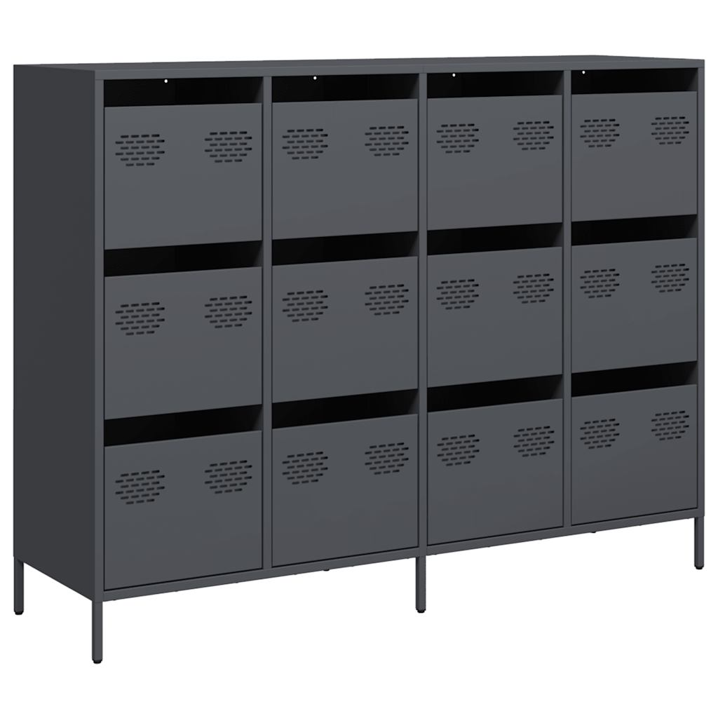 vidaXL Sideboard Anthracite 135x39x103.5 cm Cold-rolled Steel