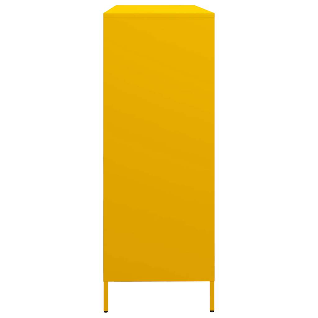 vidaXL Sideboard Mustard Yellow 135x39x103.5 cm Cold-rolled Steel