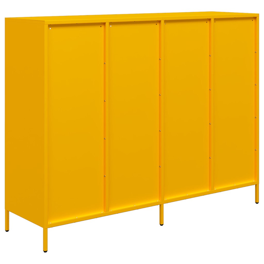 vidaXL Sideboard Mustard Yellow 135x39x103.5 cm Cold-rolled Steel