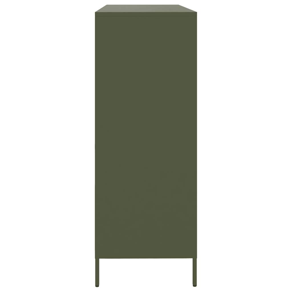 vidaXL Sideboard Olive Green 135x39x103.5 cm Cold-rolled Steel