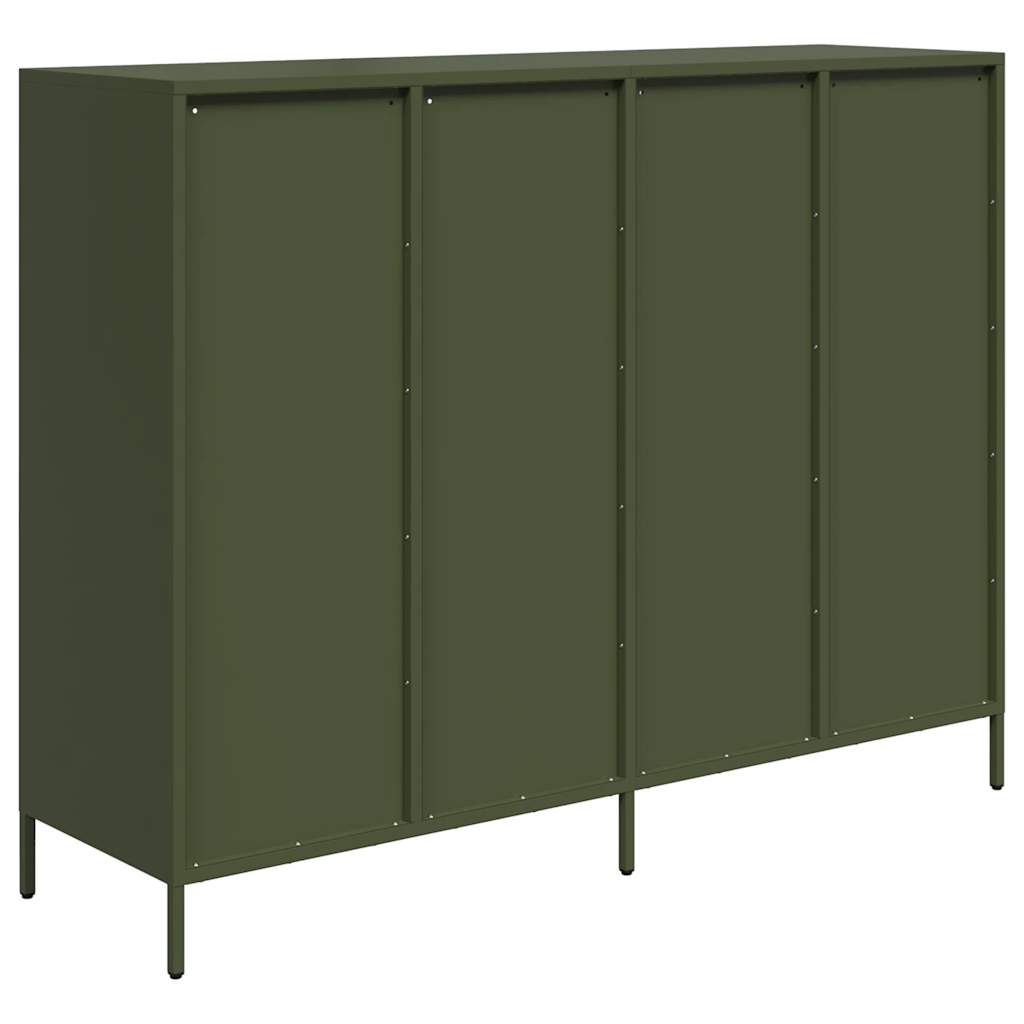 vidaXL Sideboard Olive Green 135x39x103.5 cm Cold-rolled Steel