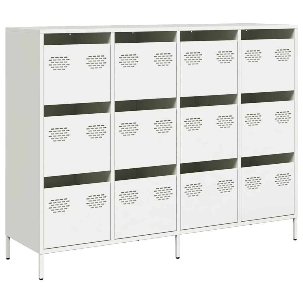 vidaXL Sideboard White 135x39x103.5 cm Cold-rolled Steel