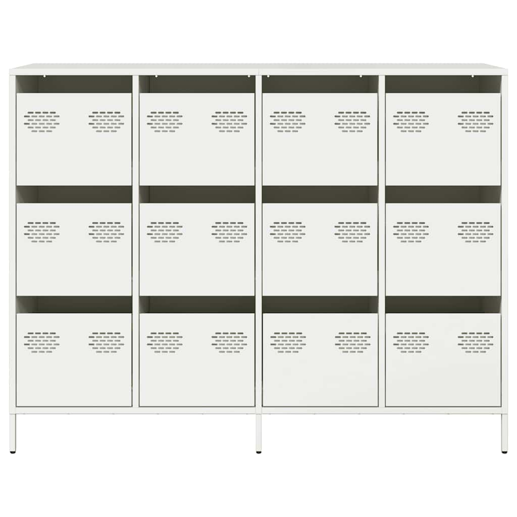 vidaXL Sideboard White 135x39x103.5 cm Cold-rolled Steel