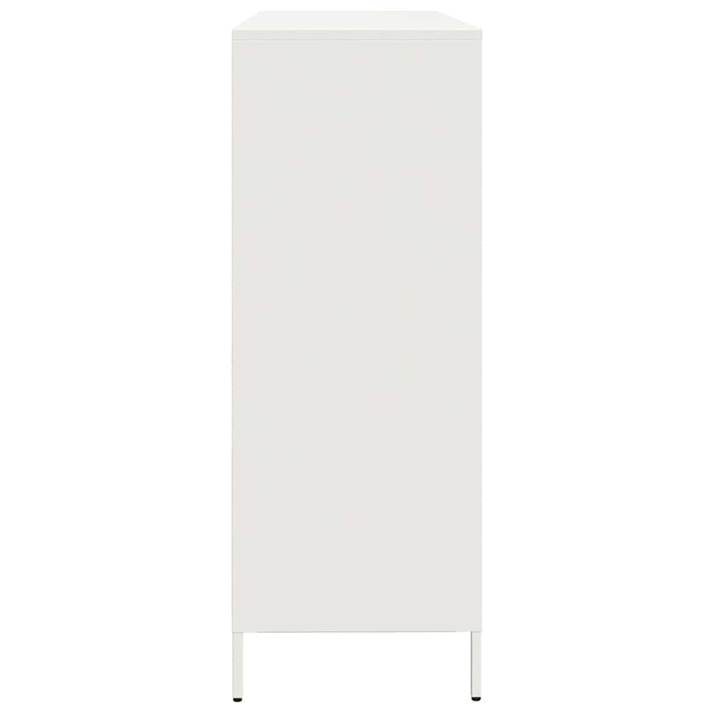 vidaXL Sideboard White 135x39x103.5 cm Cold-rolled Steel