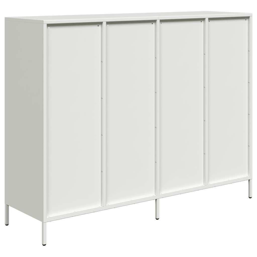 vidaXL Sideboard White 135x39x103.5 cm Cold-rolled Steel