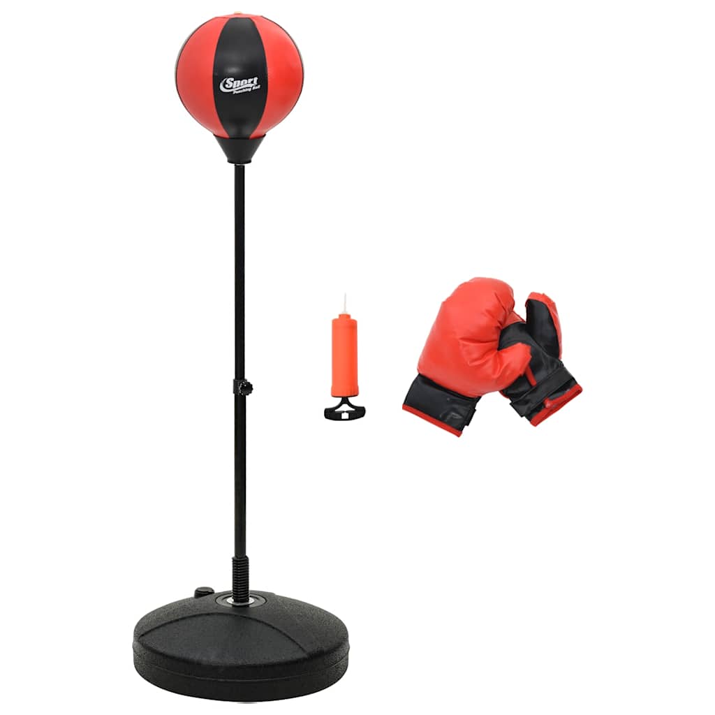 Punching Ball Set with Gloves&Pump Adjustable Height 81-122 cm