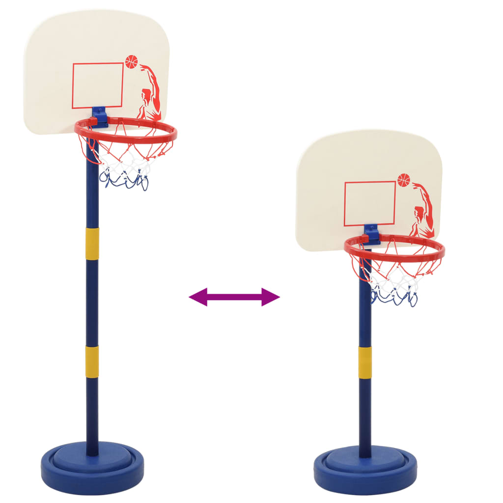 vidaXL Basketball Stand with Ball and Pump Adjustable Height 90/121 cm