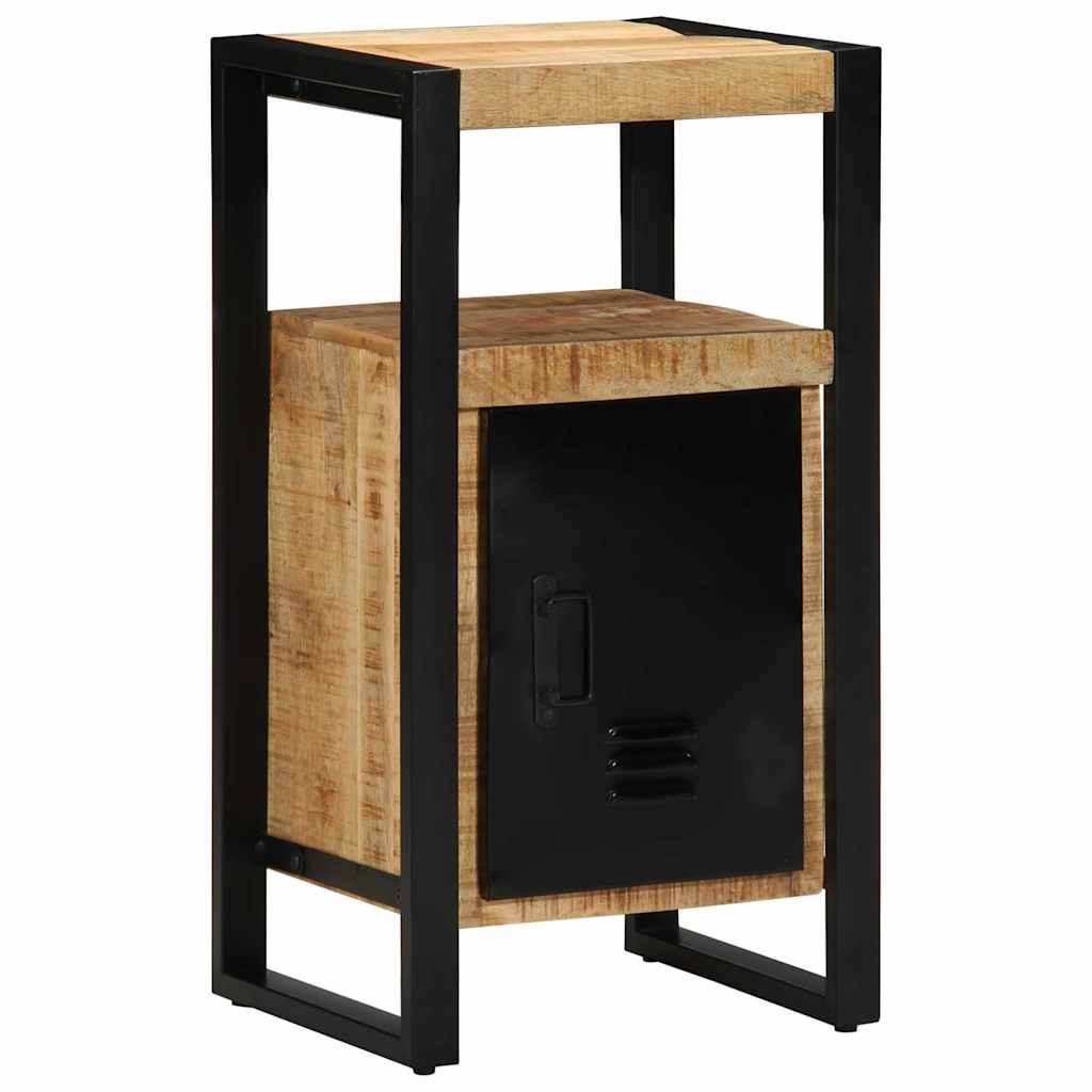 Bathroom Furniture Set 2 pcs Brown and Black Solid Mango Wood