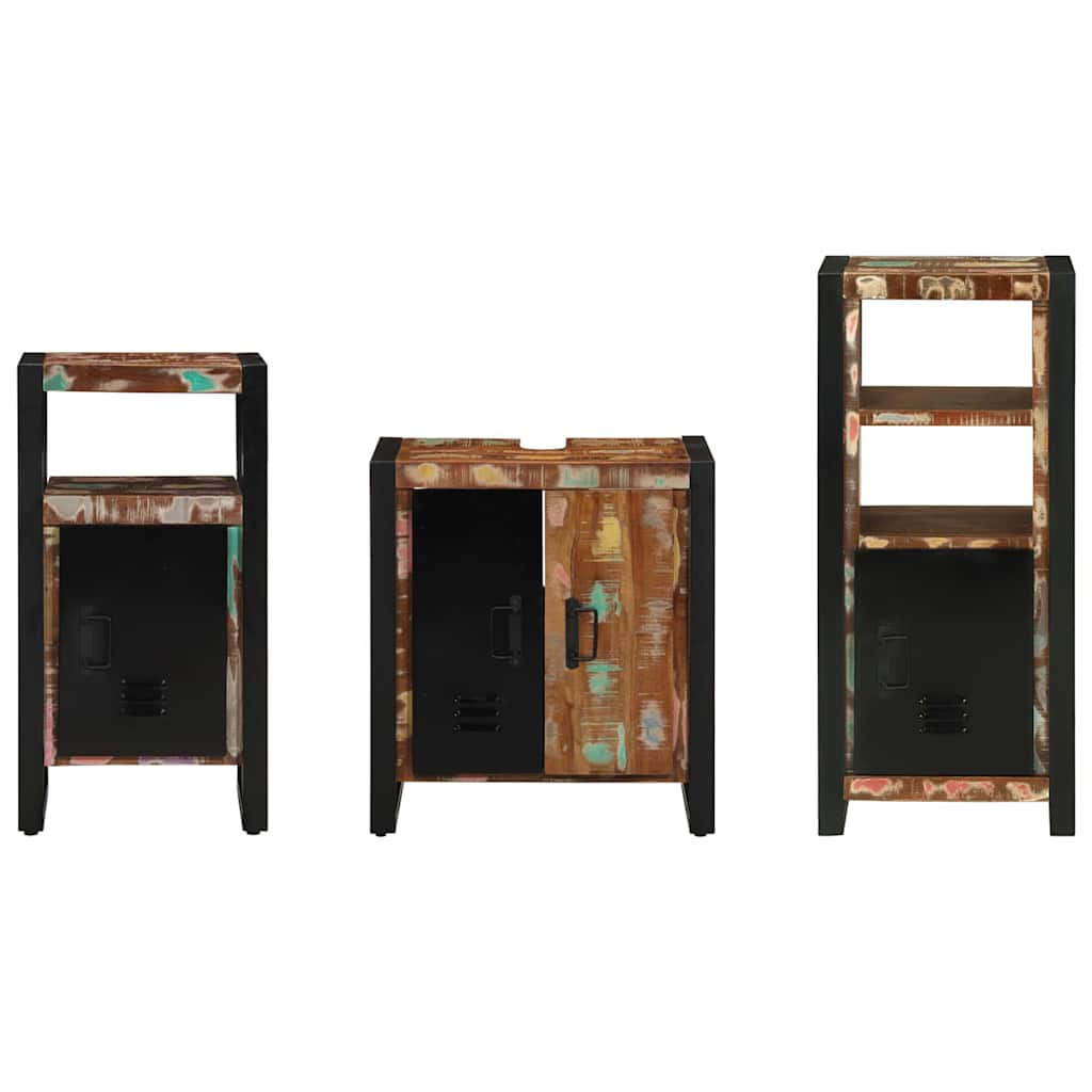Bathroom Furniture Set 3 pcs Multicolour and Black