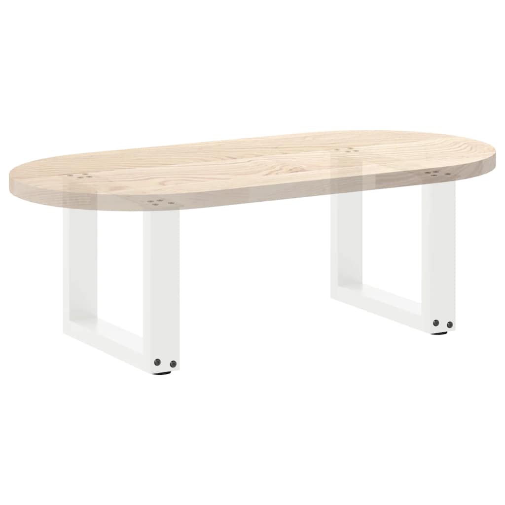 Coffee Table Legs U-Shaped 2 pcs White 30x(30-31) cm Steel