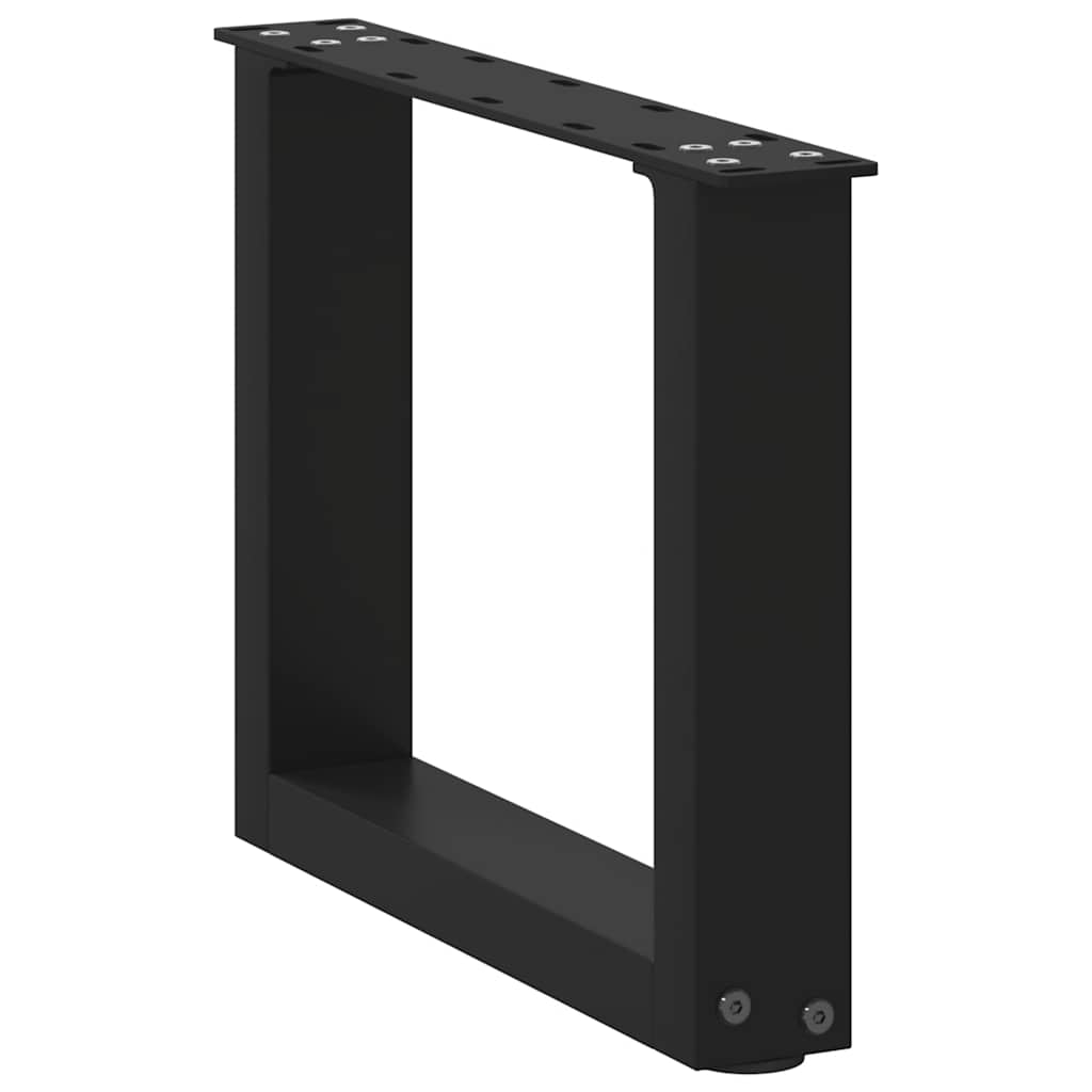 Coffee Table Legs U-Shaped 2 pcs Black 40x(30-31) cm Steel